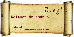 Waltner Özséb névjegykártya